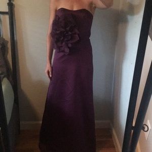 Purple satin gown